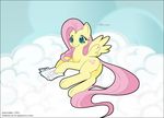  autumndeer english_text equine female feral fluttershy_(mlp) friendship_is_magic horse lying mammal my_little_pony pegasus pony solo text wings 