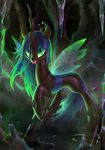  changeling fangs female feral friendship_is_magic looking_at_viewer my_little_pony open_mouth queen_chrysalis_(mlp) solo wings 