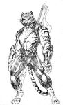  brett_booth bronze_tiger_(character) dc_comics feline male mammal solo sword tiger unknown_artist weapon 