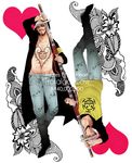  character_name denim dressrosa dual_persona facial_hair fake_mustache glasses hat heart hood hoodie jeans lovejunky male male_focus mustache nodachi one_piece open_clothes open_shirt pants pirate raglan_sleeves shirt solo sword tattoo trafalgar_law weapon 