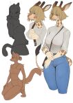 2025 5_fingers absurd_res anthro arm_tuft arms_bent belt bent_legs biped black_tuft blue_bottomwear blue_clothing blue_jeans blue_pants bottomwear bra breasts brown_ears brown_spots cigarette cigarette_smoke cleavage clock clothed clothed_anthro clothed_female clothing collarbone crotch_lines denim denim_bottomwear denim_clothing digital_media_(artwork) eyebrow_through_hair eyebrows eyelashes eyelashes_through_hair eyes_closed female female_anthro fingers fully_clothed fully_clothed_anthro fully_clothed_female fur giraffe giraffid grey_clothing grey_shirt grey_sweater grey_topwear grey_turtleneck hair hair_between_eyes hair_bun hand_on_leg hand_on_own_leg hand_on_own_thigh hand_on_own_wrist hand_on_thigh hand_on_wrist handbag hi_res holding_cigarette holding_handbag holding_object horn humanoid_hands inner_ear_fluff jeans kambo kemono kneeling korean_description lingerie mammal markings monochrome multiple_images open_mouth open_smile ossicone pants pockets rolled_up_sleeves shirt short_hair shoulder_tuft simple_background smile smoke solo sports_bra spots spotted_arms spotted_face spotted_markings spotted_neck spotted_tail standing sweater tail tail_markings tail_tuft tan_arms tan_face tan_fingers tan_hands tan_inner_ear tan_neck tan_tail teddy_(clothing) tied_hair topwear translucent translucent_hair tucked_shirt tuft turtleneck underwear watch white_background wristwatch