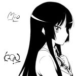  akiyama_mio bangs blunt_bangs greyscale hairu hime_cut k-on! long_hair lowres monochrome solo 