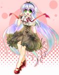  ameshizuku_natsuki bad_id bad_pixiv_id blue_hair corset green_eyes long_hair original skirt solo 