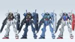  3d aeug beam_rifle char&#039;s_counterattack clenched_hands color_variation colored_lineart commentary_request derivative_work earth_federation earth_federation_space_forces emblem energy_gun fusion gassan_(7nan8ku) gradient_background gundam gundam_mk_ii gundam_msv highres holding holding_weapon machinery mecha mecha_focus missile_pod mobile_suit no_humans nu_gundam nu_gundam_mp_type original realistic redesign robot roundel science_fiction shield titans_(gundam) v-fin weapon zeta_gundam 
