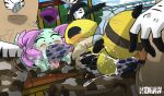 2025 absurd_res all_the_way_through antennae_(anatomy) anthro arthropod bee big_penis biped black_eyes black_stripes blush blush_lines bodily_fluids boo_(mario) bug_fables clothed clothing crossover cum cum_in_pussy cum_inside cum_splatter equid equine erection faceless_character faceless_male female female_penetrated fleshlight_position foursome genital_fluids genitals group group_sex h1draw hi_res hymenopteran insect lady_bow larger_male looking_at_another male male/female male_penetrating male_penetrating_female mammal mario_bros moonsprout_games neck_tuft nintendo paper_mario partially_clothed penetration penile penile_penetration penis penis_in_pussy pussy rough_sex saliva saliva_on_penis sex size_difference smaller_female stinger striped_body stripes tears tuft vaginal vaginal_penetration vi_(bug_fables) white_body yellow_body zebra