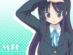  akiyama_mio bangs black_eyes black_hair blunt_bangs hime_cut k-on! kikujin long_hair school_uniform solo 