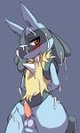  blush celescario cum cum_on_face cum_on_tongue lucario male nintendo penis pok&#233;mon pok&eacute;mon solo tongue video_games 