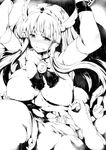  2boys aoki_reika bad_id bad_pixiv_id blush breasts chain cure_beauty elbow_gloves gloves greyscale hair_tubes hetero kodai_heiki large_breasts long_hair monochrome multiple_boys nipple_pull pantyhose parted_lips precure rape restrained sex shirt_lift smile_precure! solo_focus tiara torn_clothes torn_legwear vaginal 