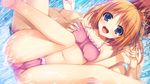 bikini breast_grab cameltoe game_cg kizuna_(reminiscence) orange_hair reminiscence swimsuit tomose_shunsaku water 