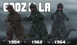  daikaiju dinosaur giant_monster godzilla godzilla_(series) incarnations kaiju kaijuu monster multiple_persona mutant number numbers toho_(film_company) 