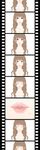  absurdres blush brown_hair closed_eyes ebba film_strip grey_eyes highres kiss lips mole mole_under_mouth original smile solo upper_body 