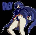  bad_id bad_pixiv_id belt breasts bridal_gauntlets cape character_name dc_comics hood leotard pale_skin purple_eyes raven_(dc) skin_tight solo teen_titans usukawa 