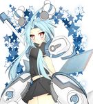  absurdres ahoge blue_hair highres long_hair neptune_(series) red_eyes roritamashii solo symbol-shaped_pupils white_heart 