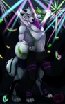  dancing digitigrade dog flynx-flink gay glowstick grind male mammal neon_lights niic rave strobelights topless vond wolf 