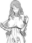  blush breasts inverted_nipples monochrome mugino_shizuri nanao_(artist) nipples ponytail sweat to_aru_kagaku_no_railgun to_aru_majutsu_no_index 