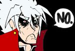  angry black_background blazblue cocacolavienna dialog disapproval english_text frown heterochromia human humor hybrid meme plain_background ragna_the_bloodedge solo text vampire 