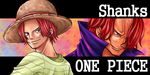  1boy age_difference character_name copyright_name dual_persona hat male male_focus multiple_persona natsuki_(natuki18902) one_piece red_hair scar shanks solo straw_hat 