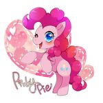  blush cutie_mark equine female feral friendship_is_magic fur hair horse lemoco99 looking_at_viewer mammal my_little_pony one_eye_closed open_mouth pink_fur pink_hair pinkie_pie_(mlp) plain_background pony solo tongue white_background 