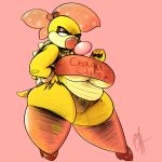  big_lips big_thighs bracelet breasts bubble_gum clothing female footwear high_heels jewelry koopaling legwear lips mario_bros nintendo ota_(artist) shell shoes stockings under_boob video_games wendy_o_koopa wide_hips 