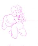  2013 anthro anthrofied breasts collar ear_piercing equine exwolf85 eyewear female friendship_is_magic goggles hair horse kneeling looking_at_viewer mammal monochrome my_little_pony piercing pink_and_white pinkie_pie_(mlp) plain_background pony pregnant pussy sketch solo tail_wrap white_background 