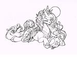  crown cutie_mark equine female feral fillyphalanx friendship_is_magic hair helmet horn horse line_art mammal monochrome my_little_pony plain_background pony princess princess_luna_(mlp) royalty solo white_background winged_unicorn wings 