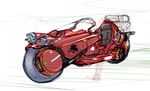  ground_vehicle hayami_yuujirou highres motor_vehicle motorcycle neon_genesis_evangelion nerv no_humans sketch 