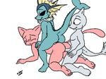  anal balls bazaarbobby color dewgong female male mew nintendo nude penetration penis plain_background pok&eacute;mon pussy sanji sex straight vaporeon video_games white_background 