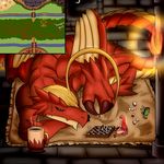  chess claws cup dragon female feral fire hindpaw human macro male mammal micro paws reptile scalie size_difference vavacung wings 