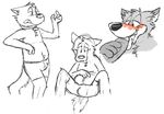  boxer_briefs bulge camcartoonfanatic canine chubby collar disembodied_penis erection fellatio fox gay happy happy_sex humanoid_penis licking male mammal oral oral_sex penis sex spread_legs spreading tongue tongue_out topless uncut underwear 