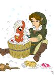  bath bathtub blue_eyes brown_eyes brown_hair bubble bubbles cute cutie_mark epona female hair hat link male my_little_pony rubber_duck rubber_duckie saddle ship soap sponge the_legend_of_zelda video_games water white_hair 