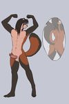  balls chimangetsu crossgender erection flexing genderbent hair hands_above_head jenevive long_hair looking_at_self male mirror muscles nude penis reflection solo tanuki 