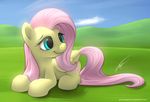  2011 bioniclegahlok blue_eyes equine feral fluttershy_(mlp) friendship_is_magic hair horse long_hair my_little_pony outside pegasus pink_hair pony smile solo wings yellow_fur 