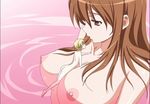  aki_sora aoi_aki aoi_sora bath blonde_hair breasts brother_and_sister brown_hair giantess nipples nude sexually_suggestive short_hair siblings teenage_girl_and_younger_boy wet 