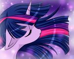  eyes_closed female friendship_is_magic hair horn horse mammal my_little_pony pony princesssilverglow purple_hair twilight_sparkle_(mlp) two_tone_hair unicorn 