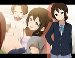  brown_eyes brown_hair extra k-on! kisuke_(akutamu) koiso_tsukasa multiple_girls short_hair short_ponytail tsuchiya_ai 