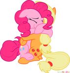  alpha_channel applejack_(mlp) blonde_hair cutie_mark duo equine eyes_closed female feral friendship_is_magic fur hair horse hug mammal my_little_pony orange_fur pink_fur pink_hair pinkie_pie_(mlp) plain_background pony stupidlittlecreature transparent_background 