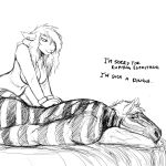  2018 5_fingers anthro back_massage bed bedroom big_breasts black_and_white boss_lamb_(hladilnik) breasts butt caprine comic dialogue digital_drawing_(artwork) digital_media_(artwork) duo english_text equine female hair half-closed_eyes hladilnik inside interspecies long_hair lying male male/female mammal mane_hair mature_female mature_male monochrome nude onomatopoeia pillow plantigrade sheep side_view simple_background sketch sound_effects standing text white_background zebra zebra_dad_(hladilnik) 