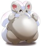 belly big_belly chinchira_(pixiv13404505) cinccino nintendo obese overweight pok&eacute;mon pok&eacute;mon_(species) solo standing video_games 