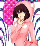  animal_ears black_hair blue_eyes fake_animal_ears higashikata_daiya hood jojo_no_kimyou_na_bouken jojolion nail_polish short_hair solo yarai_(fdhjzs) 