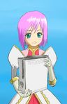  estellise_sidos_heurassein game_console gloves green_eyes pink_hair short_hair tales_of_(series) tales_of_vesperia xbox_360 yossy_(rojion_room) 