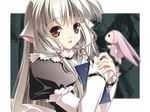  book chii chobits cute frills frilly long_hair red_eyes smile white_hair 