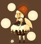  asgr bad_id bad_pixiv_id brown_background dress hat highres original red_eyes short_hair simple_background solo sujah-tan white_hair 