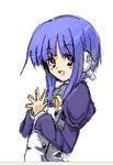  blue_hair ilfa maiku oekaki open_mouth purple_eyes robot_ears solo to_heart_2 