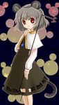  animal_ears disney grey_hair jewelry mickey_mouse mouse_ears mouse_tail nazrin pendant shima_(pixiv) short_hair solo tail touhou 