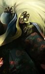  bad_id bad_pixiv_id blonde_hair claws fjordtrotter highres japanese_clothes kimono mask original solo youkai 