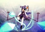  animal_ears bad_id bad_pixiv_id basket belt bucket cape chuukarudoruhu dowsing_rod full_body grey_hair grin highres jewelry leg_up midriff mouse_ears mouse_tail nazrin necklace pendulum red_eyes short_hair skirt smile solo tail touhou 