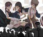  androgynous bad_id bad_pixiv_id cabbie_hat hat kiba_shuutarou mouryou_no_hako multiple_girls reverse_trap school_uniform short_hair suspenders tanu yuri 