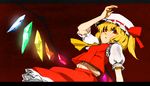  bad_id bad_pixiv_id blonde_hair flandre_scarlet hat letterboxed one_side_up ponytail red_eyes short_hair solo touhou tsurusaki_yuu wings 