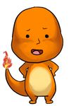  ambiguous_gender charmander chibi edit fire humor looking_at_viewer nintendo orange_skin plain_background pok&#233;mon pok&eacute;mon solo transparent_background unknown_artist video_games 