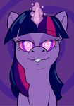  equine female feral friendship_is_magic fur hair horn horse hypnosis looking_at_viewer magic mammal mind_control multi-colored_hair my_little_pony plsgts pony portrait purple_eyes purple_fur smile solo twilight_sparkle_(mlp) unicorn 